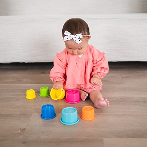 Colorful Baby Stacking Cups Set for Learning and Bath