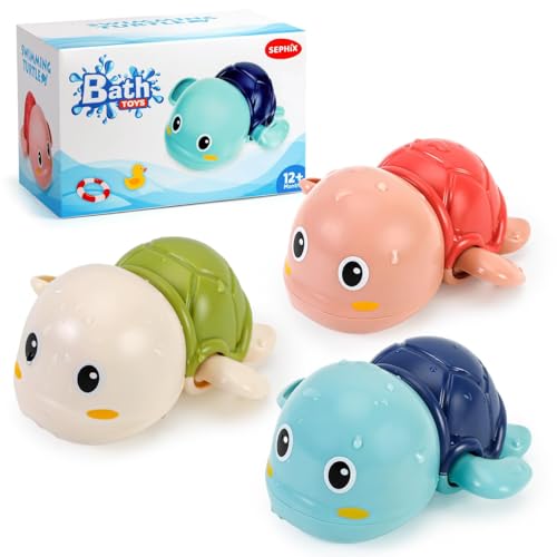 SEPHIX Cute Swimming Turtle Bath Toys 1-4 Years