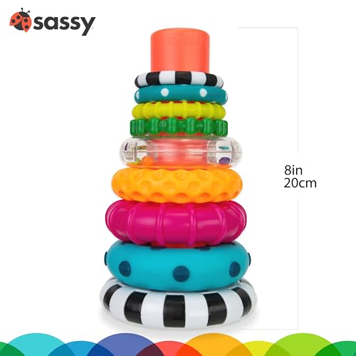 Sassy Stacks Circles Stacking Ring Toy for Babies