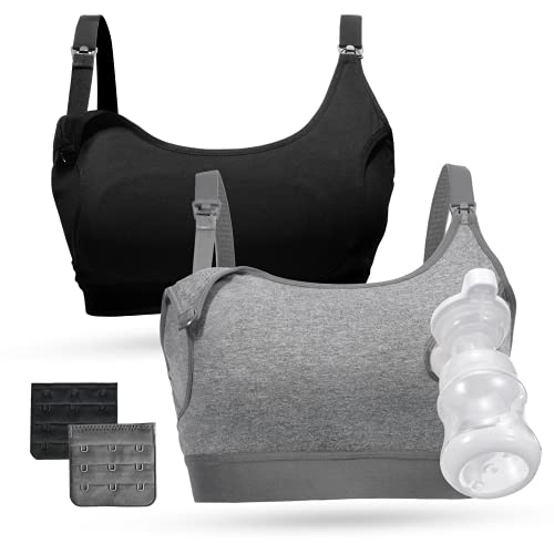 Momcozy Hands-Free Pumping Bra 2 Pack for Breastfeeding