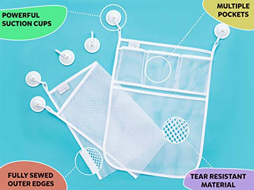 Mesh Bath Toy Organizer Set with Hooks