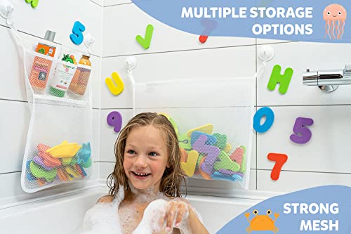 Mesh Bath Toy Organizer Set with Hooks