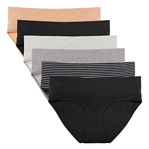 Maternity Cotton Postpartum Panties: 6-Pack Bump Underwear