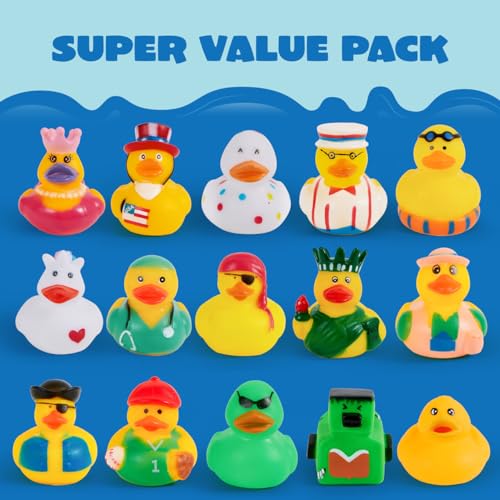 30 Pcs Rubber Ducks with Mesh Carry Bag