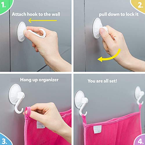 Mesh Bath Toy Organizer Set with Hooks