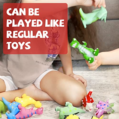 12 PCS Mold Free Baby Dinosaur Bath Toys