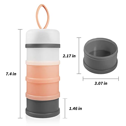 Portable Baby Formula Dispenser - Pink BPA Free Stackable