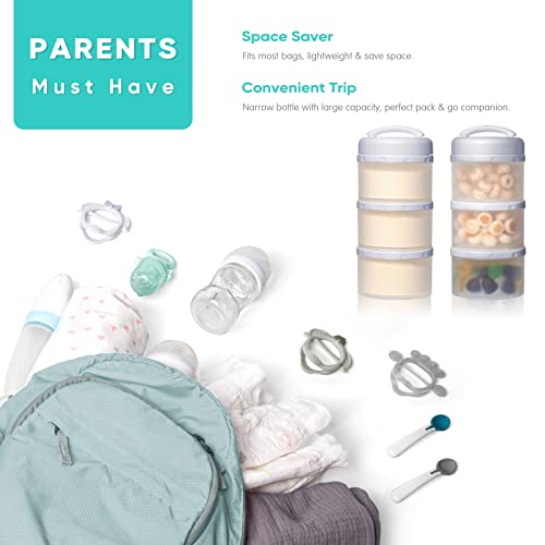 Termichy Stackable Formula Dispenser, Portable Milk Powder Container