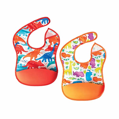 Silicone Pocket Bibs - Waterproof Food Catching Bibs