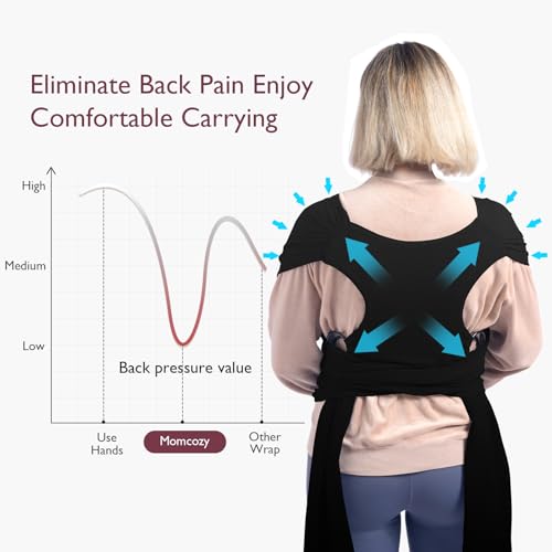 Momcozy Easy Wear Baby Wrap Carrier - Black