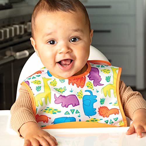 Silicone Pocket Bibs - Waterproof Food Catching Bibs