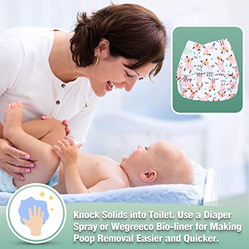 6-Pack Baby Cloth Pocket Diapers + Bamboo Inserts