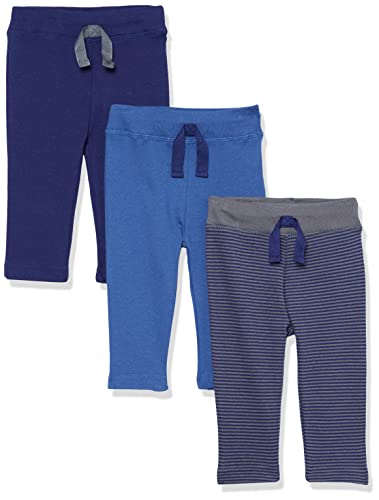 Hudson Baby Cotton Pants and Leggings, Charcoal Stripe