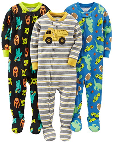 Carter's Toddler Boys' Snug-Fit Footed Pajamas, 3T