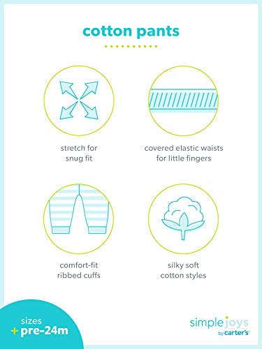 Carter's Baby Girls' Pant Set, Mint/Pink/Grey, 18M