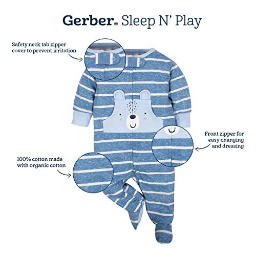 Gerber Baby Boys Blue Fox Sleep 'N Play - 0-3M