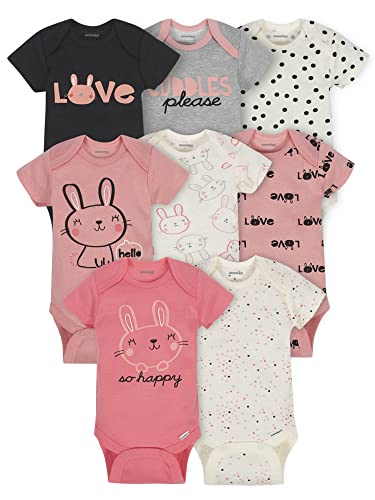 Cuddles & Love Bunny: Baby Girls' 8-Pack Bodysuits