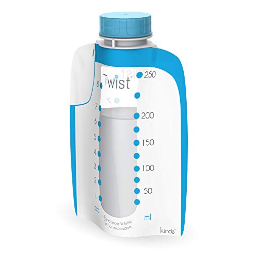 Kiinde Twist Pouch Breast Milk Storage Bag - 8 oz, Pack of 40