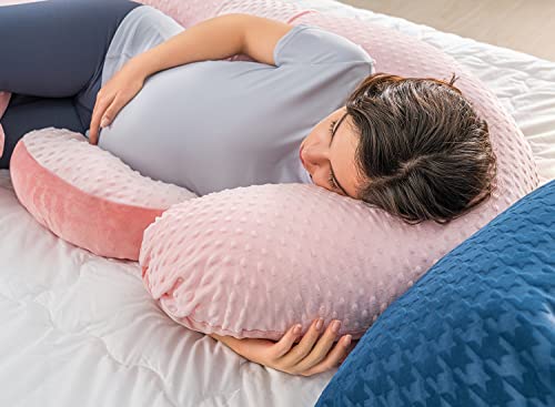 QUEEN ROSE E Pregnancy Body Pillow, Pink Velvet