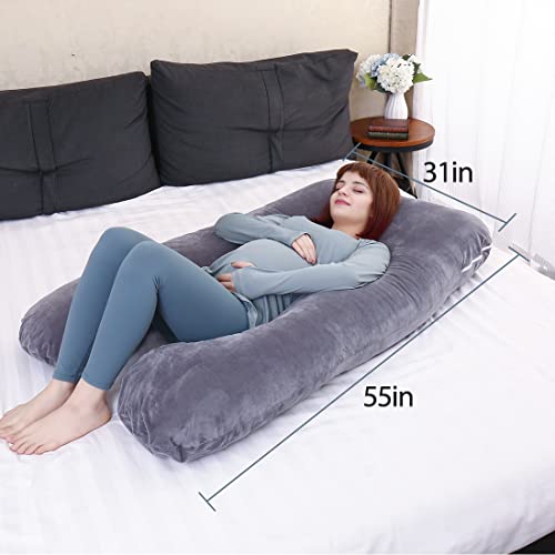 Comfortable U Shaped Pregnancy Pillow for Expectant Moms
