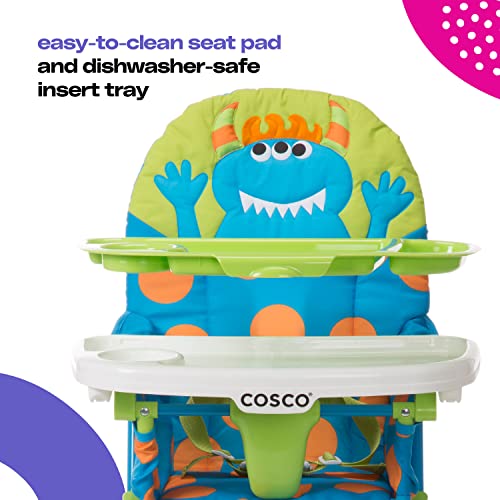 Cosco Deluxe High Chair with 3-Position Tray (Monster Syd)