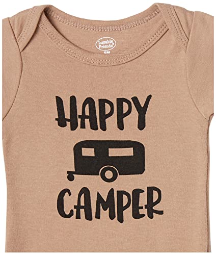 Unisex Happy Camper Cotton Bodysuits - 3-6 Months