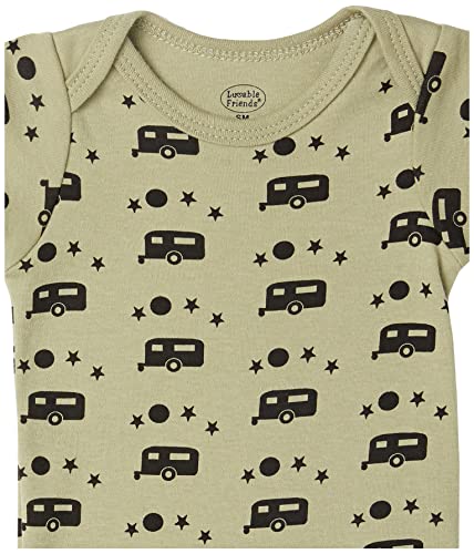 Unisex Happy Camper Cotton Bodysuits - 3-6 Months