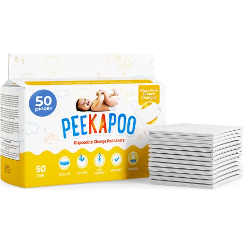Peekapoo Disposable Changing Pad Liners (50 Pack)