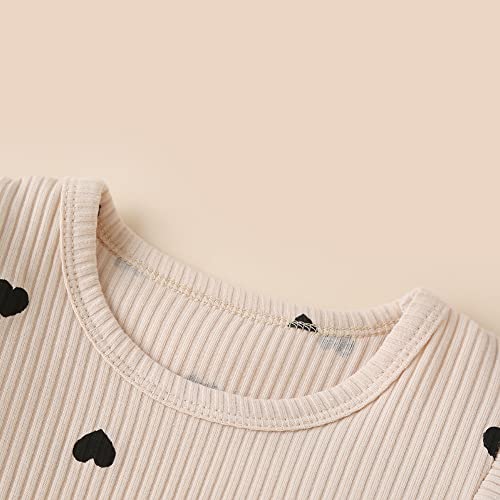 Baby Girl 3PC Outfit Set (Apricot, 3-6 Months)