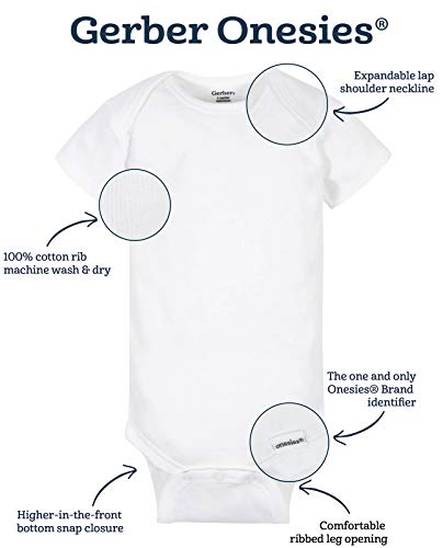 Onesies Unisex Baby 8-Pack, White Short & Long Sleeve