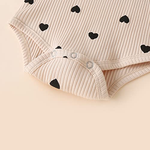 Baby Girl 3PC Outfit Set (Apricot, 3-6 Months)