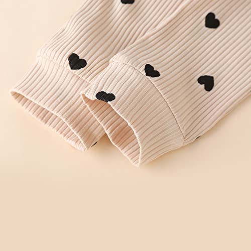 Baby Girl 3PC Outfit Set (Apricot, 3-6 Months)