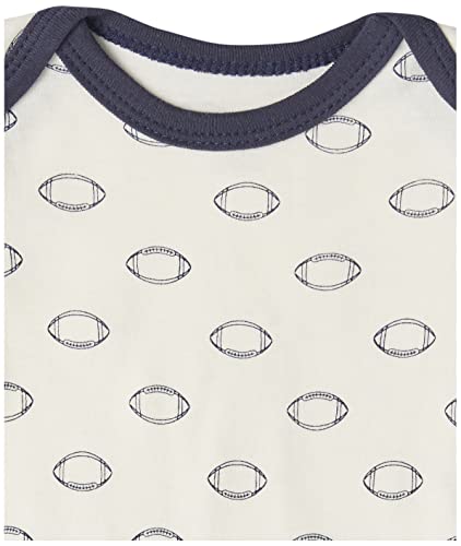 Hudson Baby Cotton Long-sleeve Bodysuits - Burgundy Football