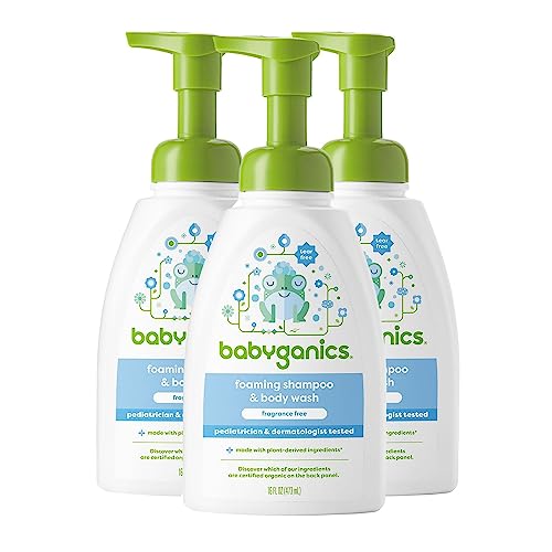 Babyganics Fragrance Free Shampoo & Body Wash, 16oz (Pack of 3)
