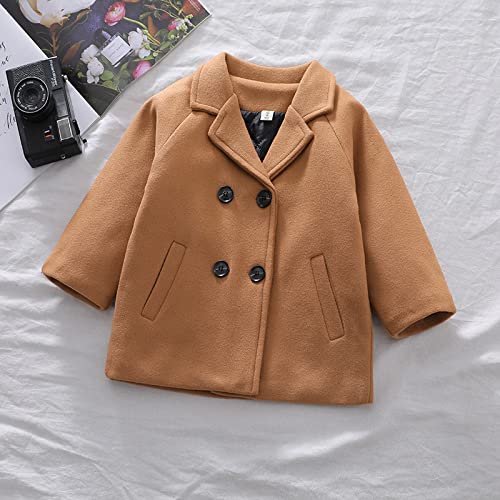 Cozy Wool Double Breasted Toddler Trench Coat