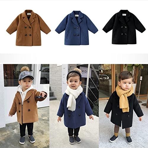 Cozy Wool Double Breasted Toddler Trench Coat