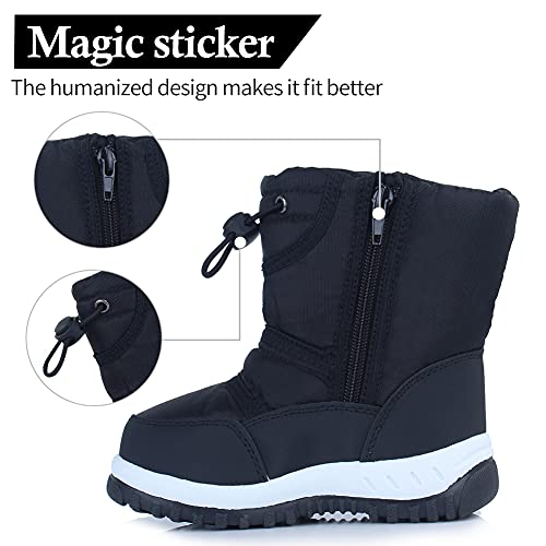 Waterproof Winter Snow Boots for Kids – Black