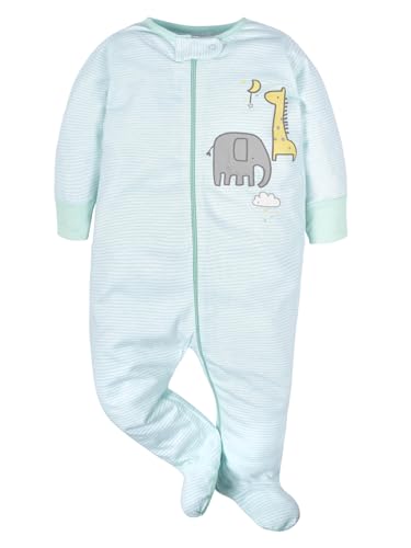 Gerber 4-Pack Unisex Baby Animal Footie Pajamas