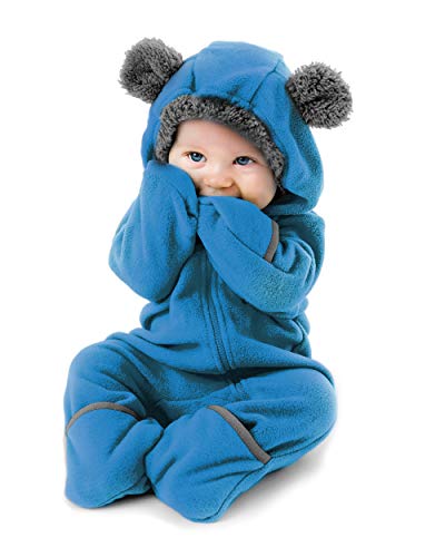 Fleece Hooded Baby Bunting One Piece Romper