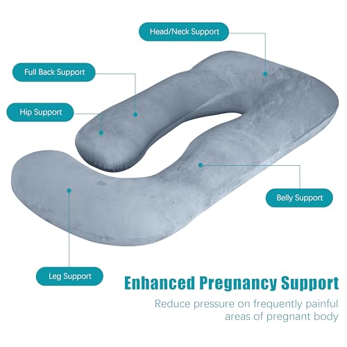 Cute Castle U-Shape Maternity Pillow - Jumbo 57 Inch