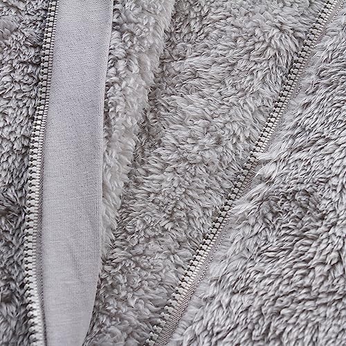 Gray Fluffy Romper for Newborn Boys 0-3 Months