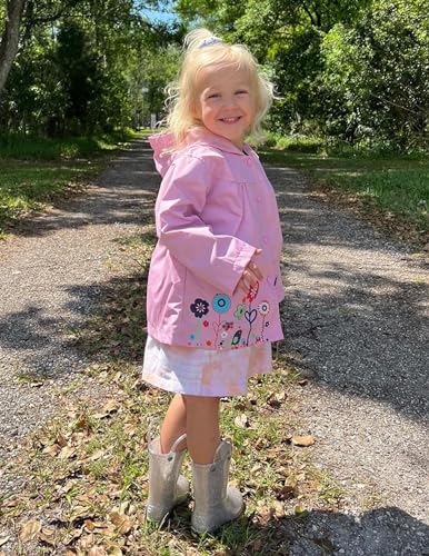 Pink Waterproof Hooded Jacket for Girls (2-3Y)