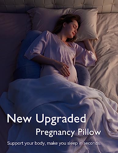 Momcozy F Shaped Pregnancy Pillow with Wedge Support