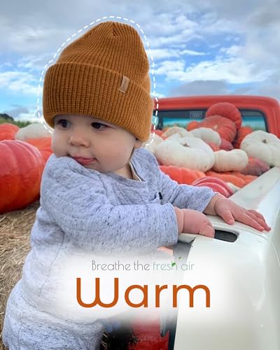 FURTALK Toddler Winter Knit Beanie - Caramel