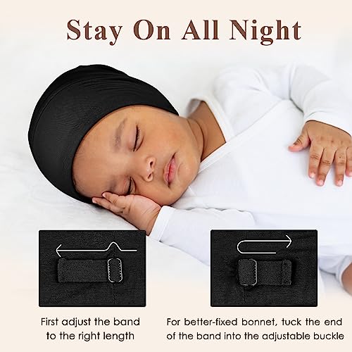 OLESILK Adjustable Silk Baby Bonnet for Toddlers