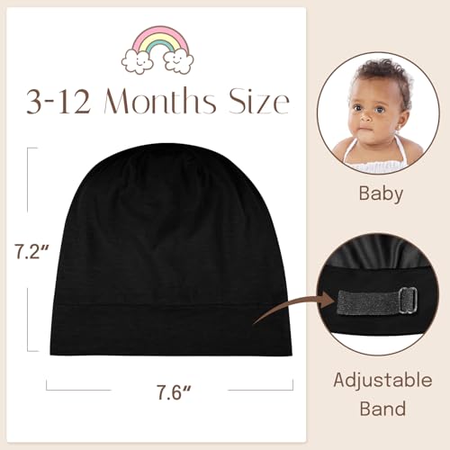 OLESILK Adjustable Silk Baby Bonnet for Toddlers