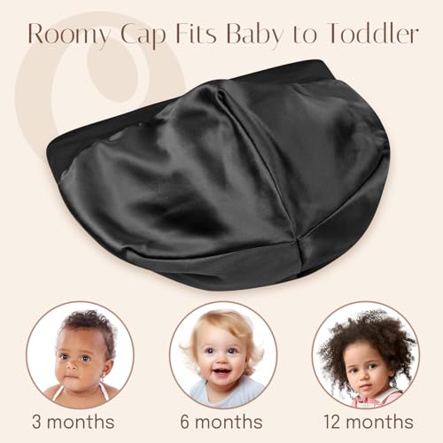 OLESILK Adjustable Silk Baby Bonnet for Toddlers