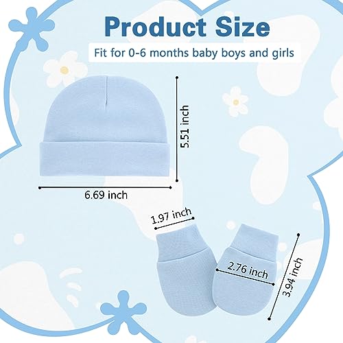 Unisex Baby Beanie and Mittens Set - 4 Pack