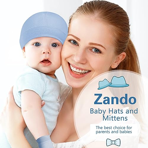 Unisex Baby Beanie and Mittens Set - 4 Pack