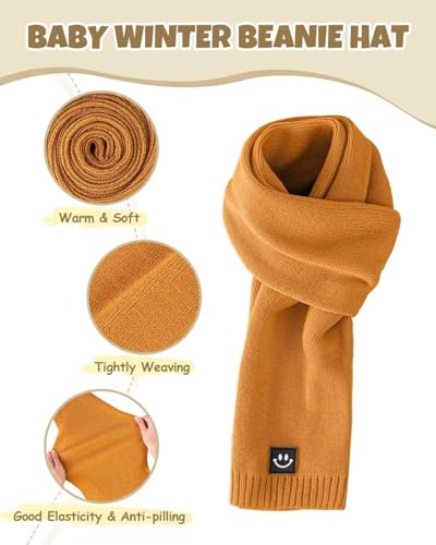 Toddler Winter Beanie, Mittens, and Scarf Set